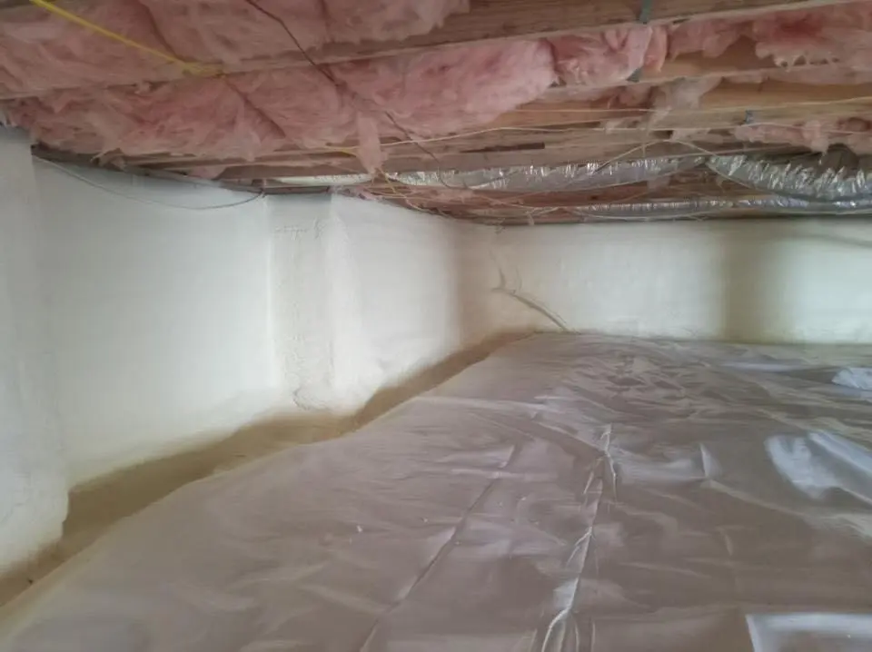 Crawl space encapsulation with closed-cell spray foam for Attic Insulation in Avon